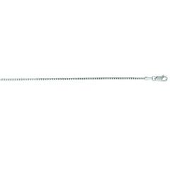 14K White Gold 1.1mm Classic Box 24 Chain with Lobster Lock