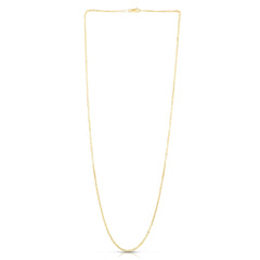 14K Yellow Gold 1.9mm Diamond Cut Cable 30 Chain with Lobster Lock