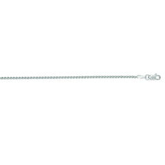 14K White Gold 1.5mm Round Wheat 22 Chain with Lobster Lock