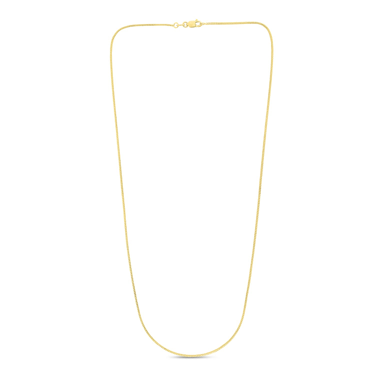 14K Yellow Gold 0.9mm Franco 16 Chain with Lobster Lock