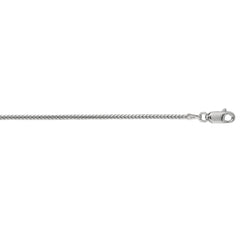 14K White Gold 1.6mm Franco 18 Chain with Lobster Lock