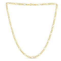 14K Yellow Gold 22 3.8mm Figaro Chain with Lobster Lock