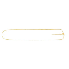 14K Yellow Gold .95mm Endless Adjustable Concave Box 22 Chain with Endless Lock