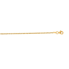 14K Yellow Gold 18 1.6mm Royal Rope Chain with Lobster Lock