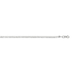 14K White Gold 16 2.6mm Comfort Curb Chain