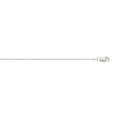 10K White Gold 0.78mm Classic Box 20 Chain with Lobster Lock