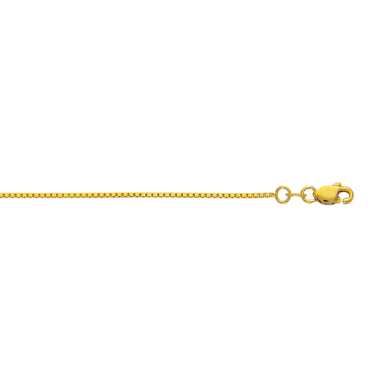 10K Yellow Gold 0.94mm Classic Box 24 Chain with Lobster Lock