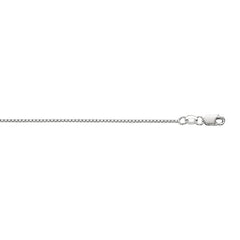 10K White Gold 0.94mm Classic Box 20 Chain with Lobster Lock