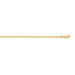 10K Yellow Gold 1.5mm Sparkle 16 Chain with Lobster Lock