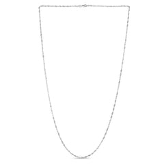 10K White Gold 1.5mm Singapore 20 Chain with Lobster Lock