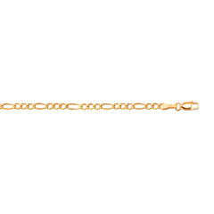 10K Yellow Gold 2.6mm Figaro 16 Chain with Lobster Lock