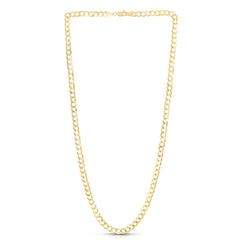 10K Yellow Gold 5.3mm Lite Comfort Curb 20 Chain with Lobster Lock