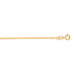 10K Yellow Gold 1.2mm Mariner 16 Chain with Spring Ring