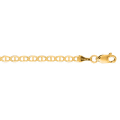 10K Yellow Gold 3.2mm Mariner 18 Chain with Lobster Lock