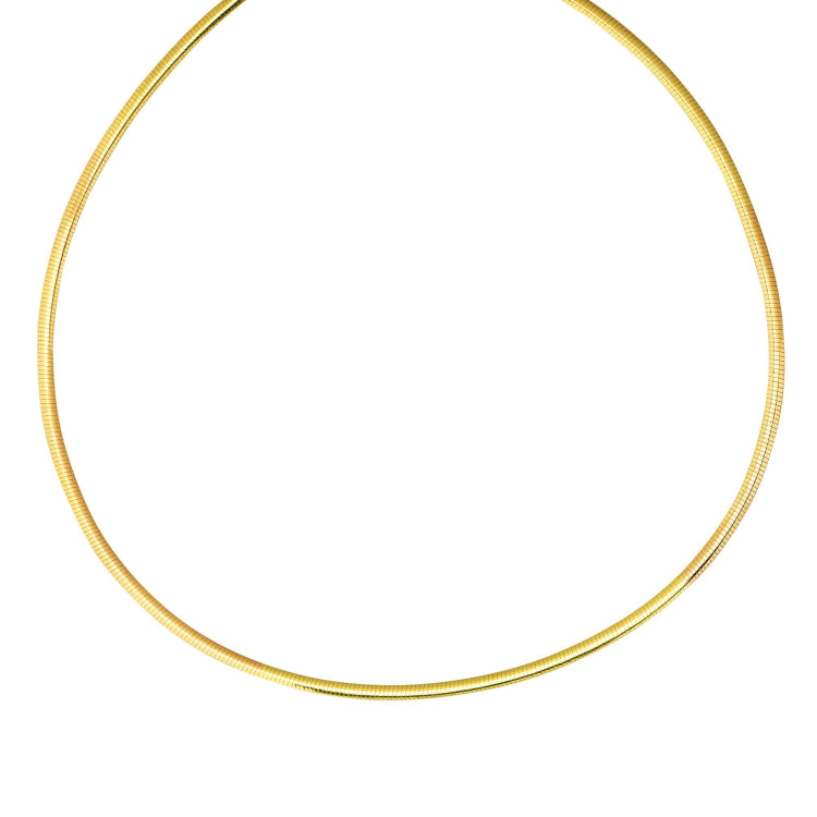 14K & Sterling Silver 18 Reversible Omega Basic Chain