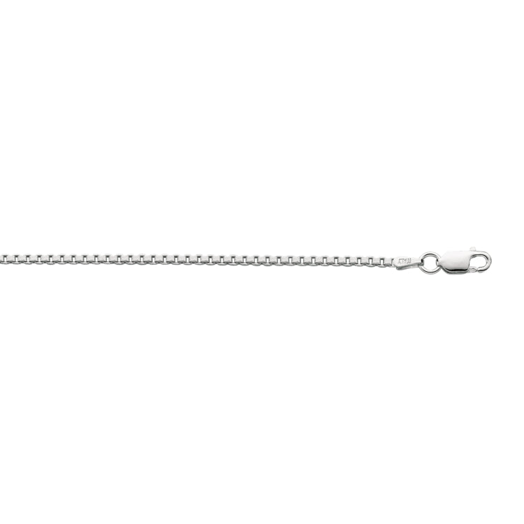 Sterling Silver 1.8mm Classic Box 20 Chain with Lobster Clasp