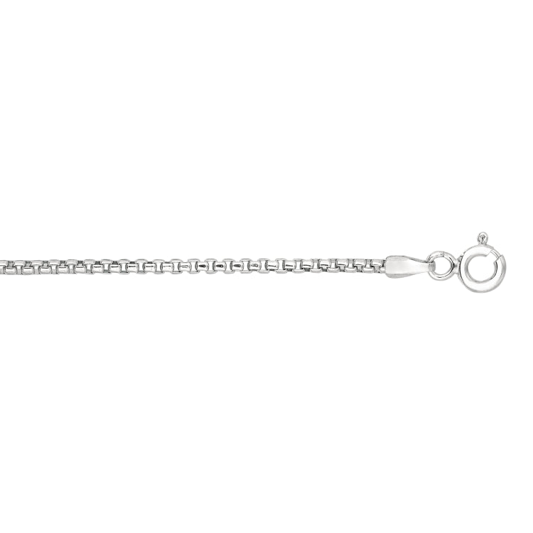 Sterling Silver 1.1mm Round Box 20 Chain with Lobster Clasp