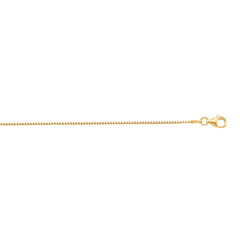 Sterling Silver 1.1mm Yellow Classic Box 16 Chain with Lobster Clasp