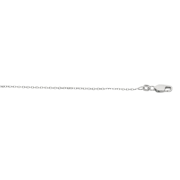 Sterling Silver 1.1mm Diamond Cut Cable 18 Chain with Lobster Clasp
