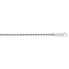 Sterling Silver 1.25mm Rope 18 Chain with Lobster Clasp