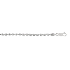 Sterling Silver 2.9mm Rope 20 Chain with Lobster Clasp