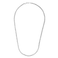 Sterling Silver 3.6mm Rope 8.5 Chain Bracelet with Lobster Clasp