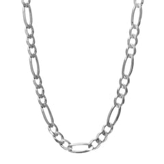 Sterling Silver 4.4mm Figaro 26 Chain with Lobster Clasp