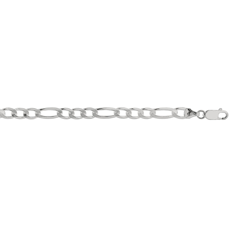 Sterling Silver 5.5mm Figaro 24 Chain with Lobster Clasp