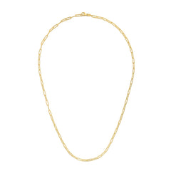 14K Yellow Gold 2.5mm Paperclip 24 Chain with Lobster Lock