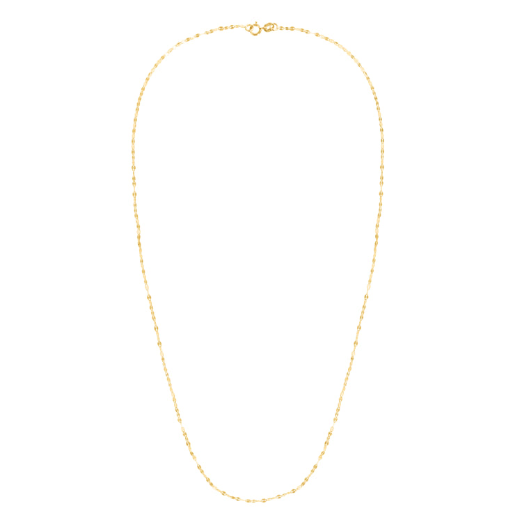 14K Yellow Gold 1.4mm Mirror Rolo 24 Chain with Lobster Lock