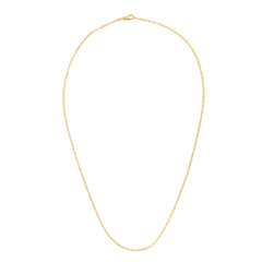 14K Yellow Gold 1.5mm Paperclip 10 Chain Anklet with Lobster Lock