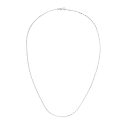 14K White Gold 1.5mm Paperclip 24 Chain with Lobster Lock