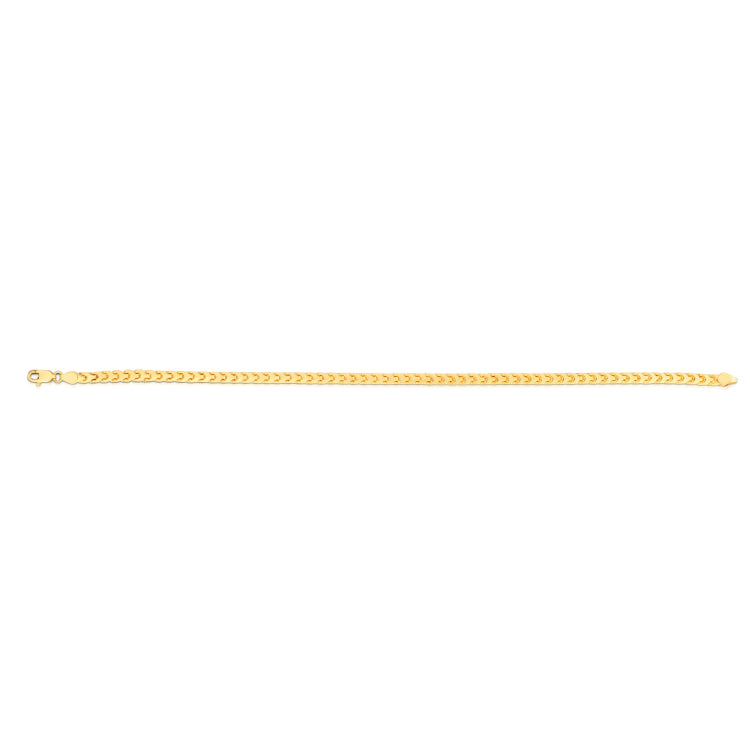 14K Yellow Gold 24 2.2mm Diamond Cut  Round Franco Chain with Lobster Clasp