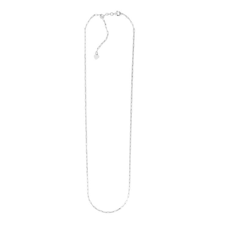 Sterling Silver 1.8mm 22 Diamond Cut  Paperclip Chain with Lobster Clasp