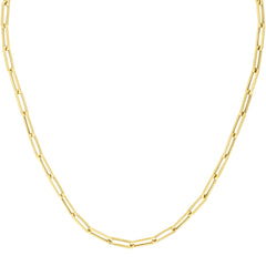 10K Yellow Gold 4.2mm Polished 24 Paperclip Necklace