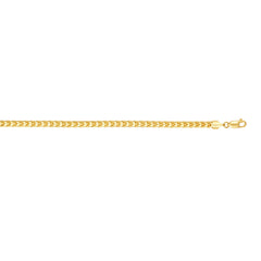 14K Yellow Gold 22 5mm Diamond Cut Round Franco Chain with Lobster Lock