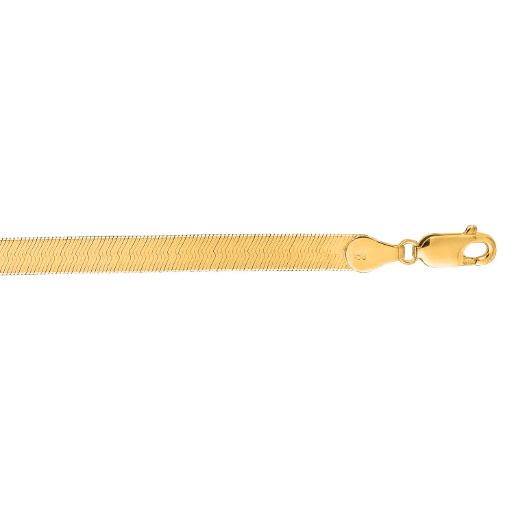 10K Yellow Gold 4.6mm 24 Herringbone Chain