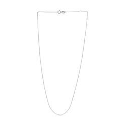 14K White Gold 0.97mm Double Extendable Cable Chain with Spring Ring Clasp. 18 total length with Jump Ring at 16 and 17 inch.