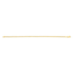 14K Yellow Gold 2.5mm Bismark 18 Chain Necklace with Lobster Clasp