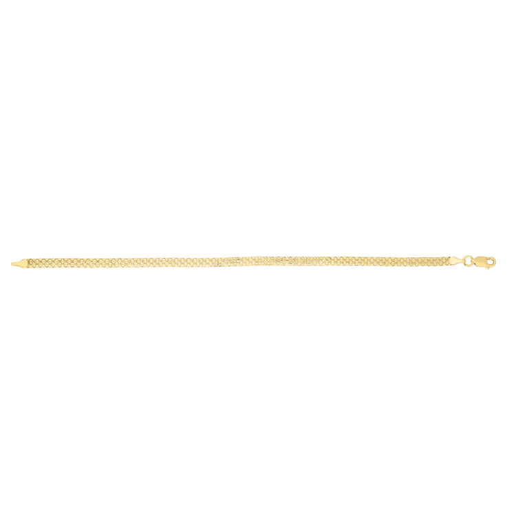 14K Yellow Gold 3.5mm Bismark 16 Chain Necklace with Lobster Clasp