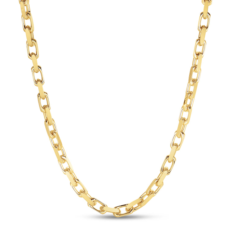 14K Yellow Gold 22 6.1mm French Cable Chain Necklace with Lobster Clasp