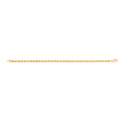 14K Yellow Gold 3mm Silk Rope 18 Chain Necklace with Lobster Clasp