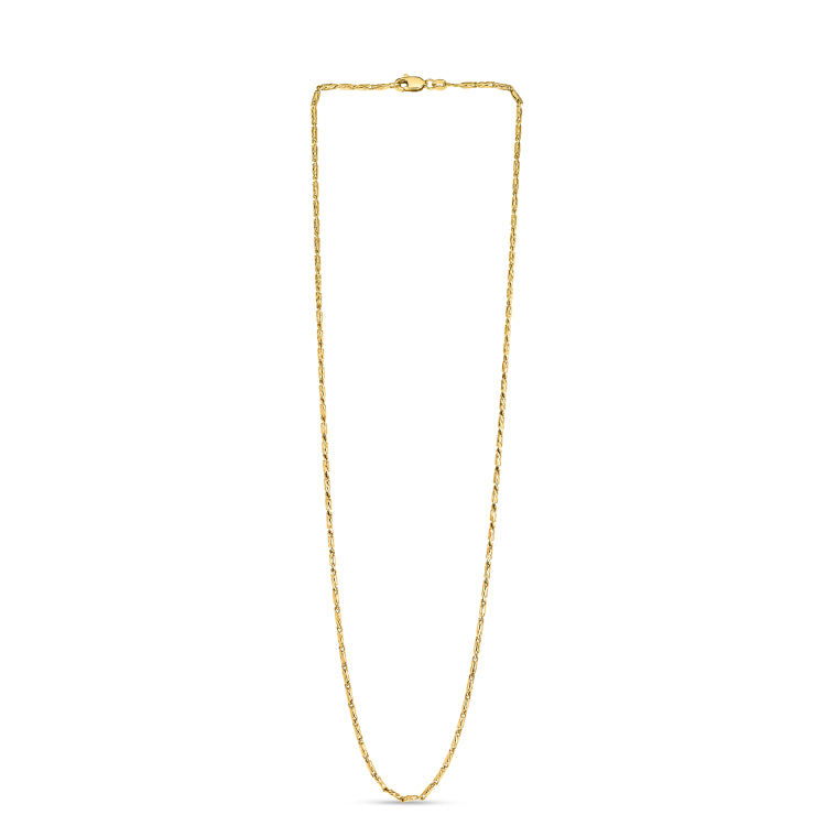 14K Yellow Gold 1.7mm Lumina 24 Chain Necklace with Lobster Clasp
