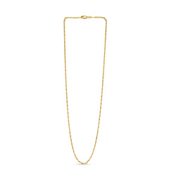 14K Yellow Gold 1.7mm Lumina 24 Chain Necklace with Lobster Clasp