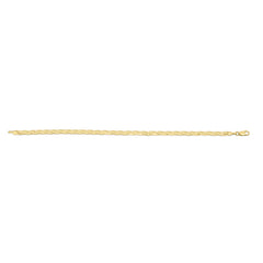 14K Yellow Gold 20 Braided Herringbone Fancy Chain Necklace with Lobster Clasp