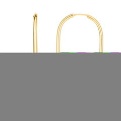14K Yellow Gold Large Paperclip Hoop Earrings with Endless Clasp