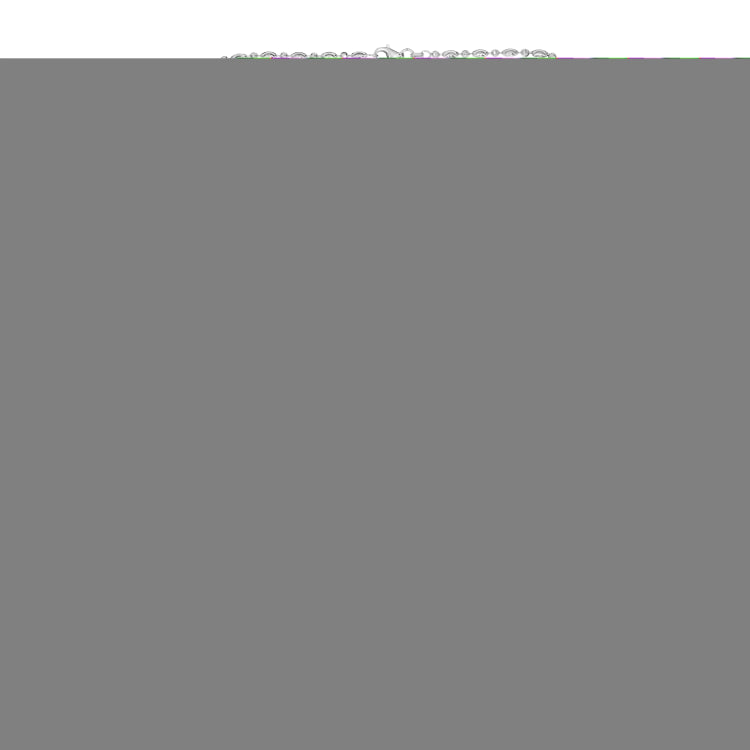 Sterling Silver 2.5mm 20 Moon-cut (diamond cut) Oval Bead Chain Necklace with Lobster Clasp. Item has rhodium plating.