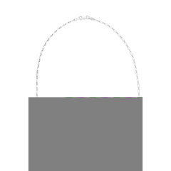 Silver 7 with Rhodium Finish 3.15mm Diamond Cut/Textured Rolo Chain with Lobster Clasp