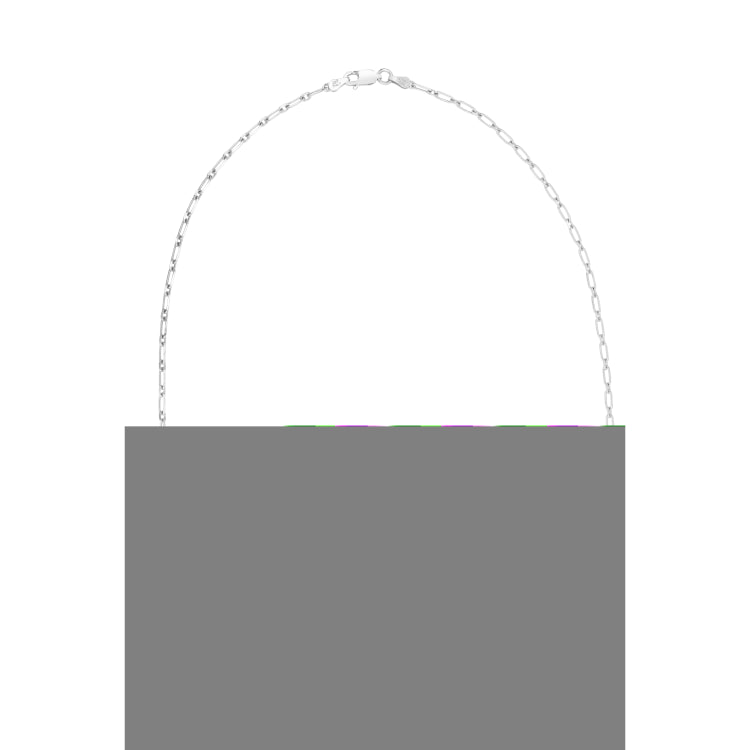 Silver 18 with Rhodium Finish 3.15mm Diamond Cut/Textured Rolo Chain with Lobster Clasp