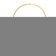 Silver (14k Yellow Gold Plated) 3.2mm 24 Diamond Cut Franco Chain Necklace with Lobster Clasp.